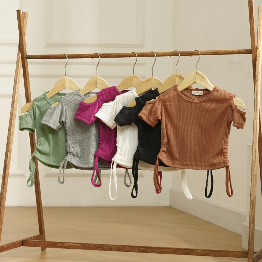 TINYME 1-5thn || CROPTOP ATASAN ANAK KAOS TOP CASUAL PEREMPUAN Catalog TMTM GINA