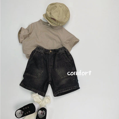1-5thn | Tshirt Kaos Korea Basic Lengan Pendek Anak unisex Pakaian Bayi KQHZ catalog KAM