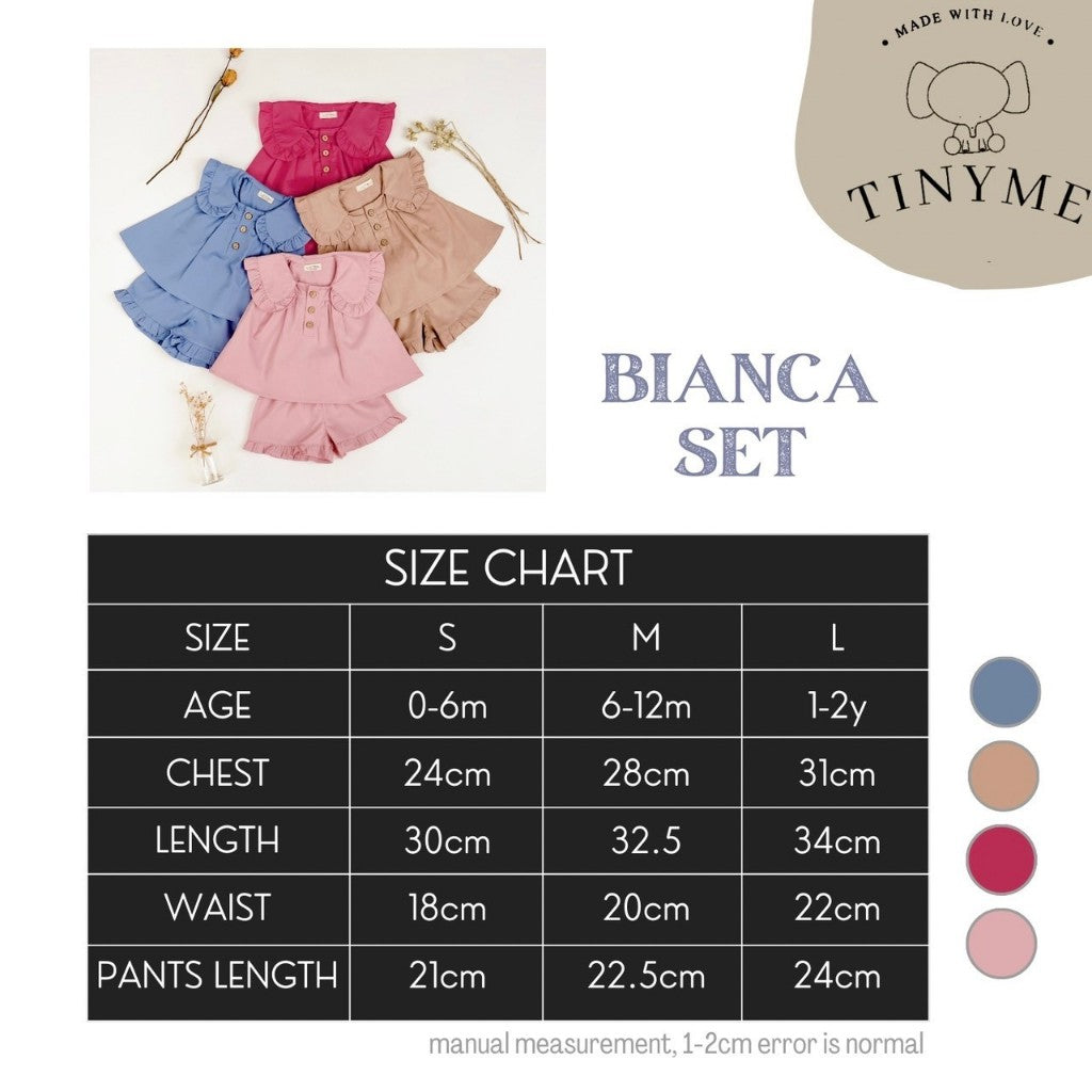 TINYME 0-3 thn || SETELAN ANAK SET ATASAN CELANA RUFFLE BAYI catalog TMTM BIANCA