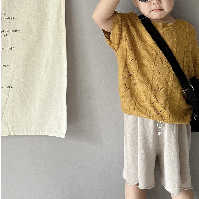 1-5thn | Tshirt Kaos Korea Basic Lengan Pendek Anak Unisex Pakaian Bayi MTQN catalog Qi