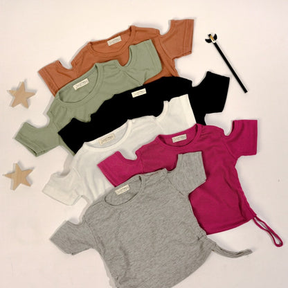 TINYME 1-5thn || CROPTOP ATASAN ANAK KAOS TOP CASUAL PEREMPUAN Catalog TMTM GINA