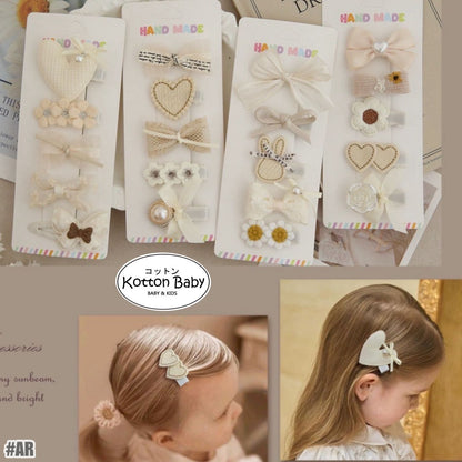 (isi 5pcs) Set Jepitan rambut | Pita Rambut | bayi anak bunga import perempuan aksesoris catalog ATSP AR