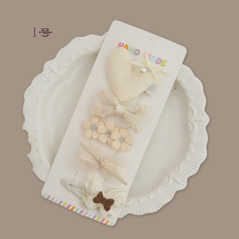 (isi 5pcs) Set Jepitan rambut | Pita Rambut | bayi anak bunga import perempuan aksesoris catalog ATSP AR