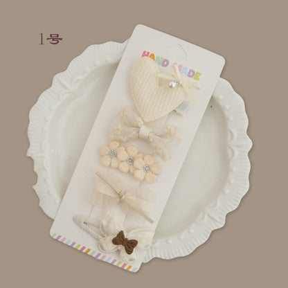(isi 5pcs) Set Jepitan rambut | Pita Rambut | bayi anak bunga import perempuan aksesoris catalog ATSP AR