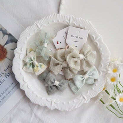 (isi 5psg) Set Ikat rambut | Pita Rambut | bayi anak bunga import perempuan aksesoris catalog ATSP AQ