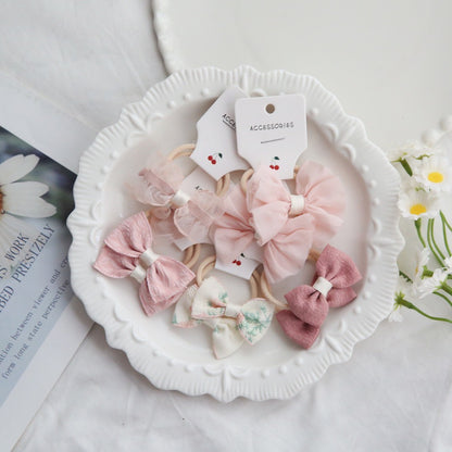 (isi 5psg) Set Ikat rambut | Pita Rambut | bayi anak bunga import perempuan aksesoris catalog ATSP AQ