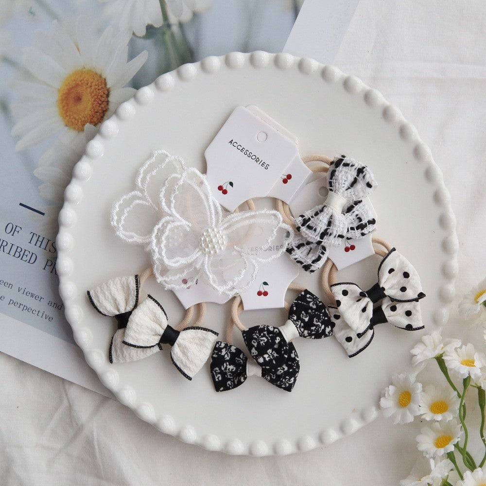 (isi 5psg) Set Ikat rambut | Pita Rambut | bayi anak bunga import perempuan aksesoris catalog ATSP AQ