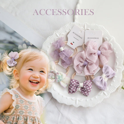 (isi 5psg) Set Ikat rambut | Pita Rambut | bayi anak bunga import perempuan aksesoris catalog ATSP AQ