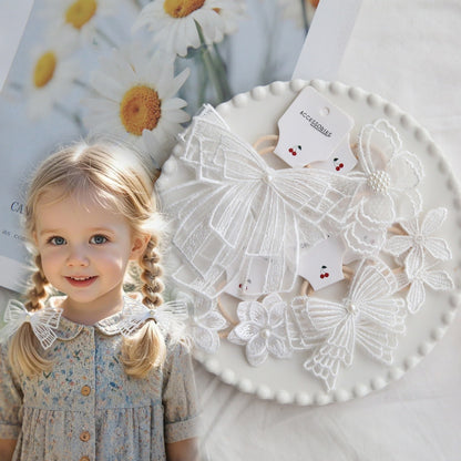 (isi 5psg) Set Ikat rambut | Pita Rambut | bayi anak bunga import perempuan aksesoris catalog ATSP AQ