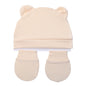 Set Sarung Tangan + Topi Bayi Hangat Topi Musim Semi dan Musim Gugur
