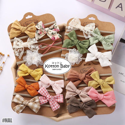 (isi 4 pcs) 0-3 thn | Bandana bayi headband premium import pita anak perempuan catalog QUIN NAL