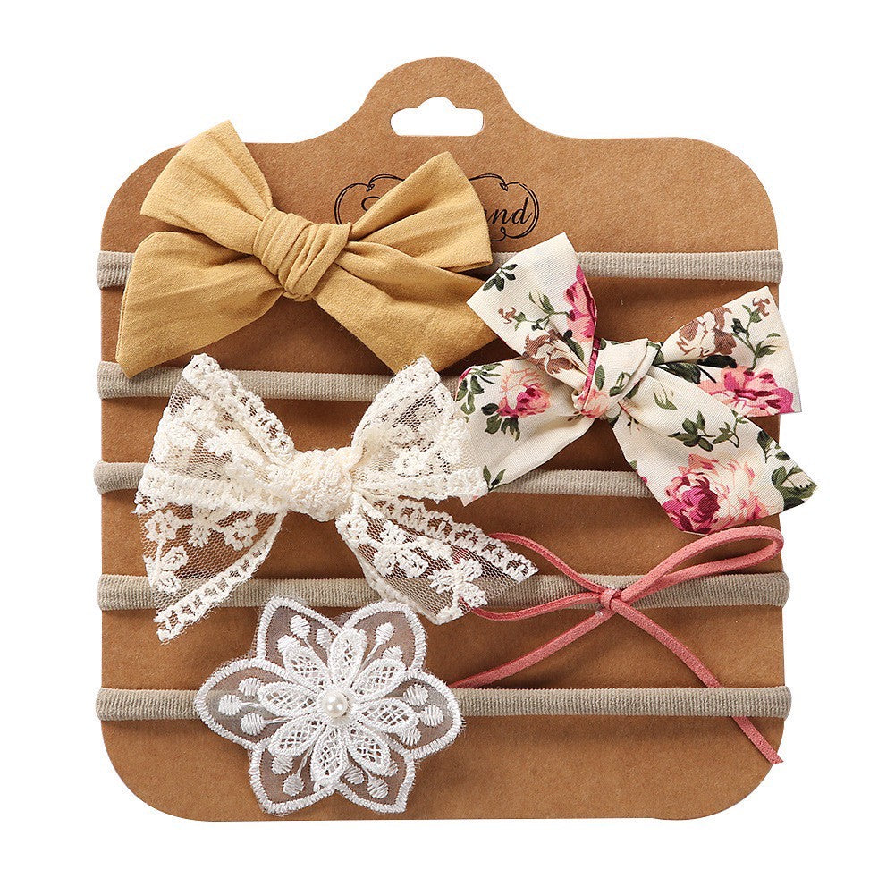 (isi 4 pcs) 0-3 thn | Bandana bayi headband premium import pita anak perempuan catalog QUIN NAL