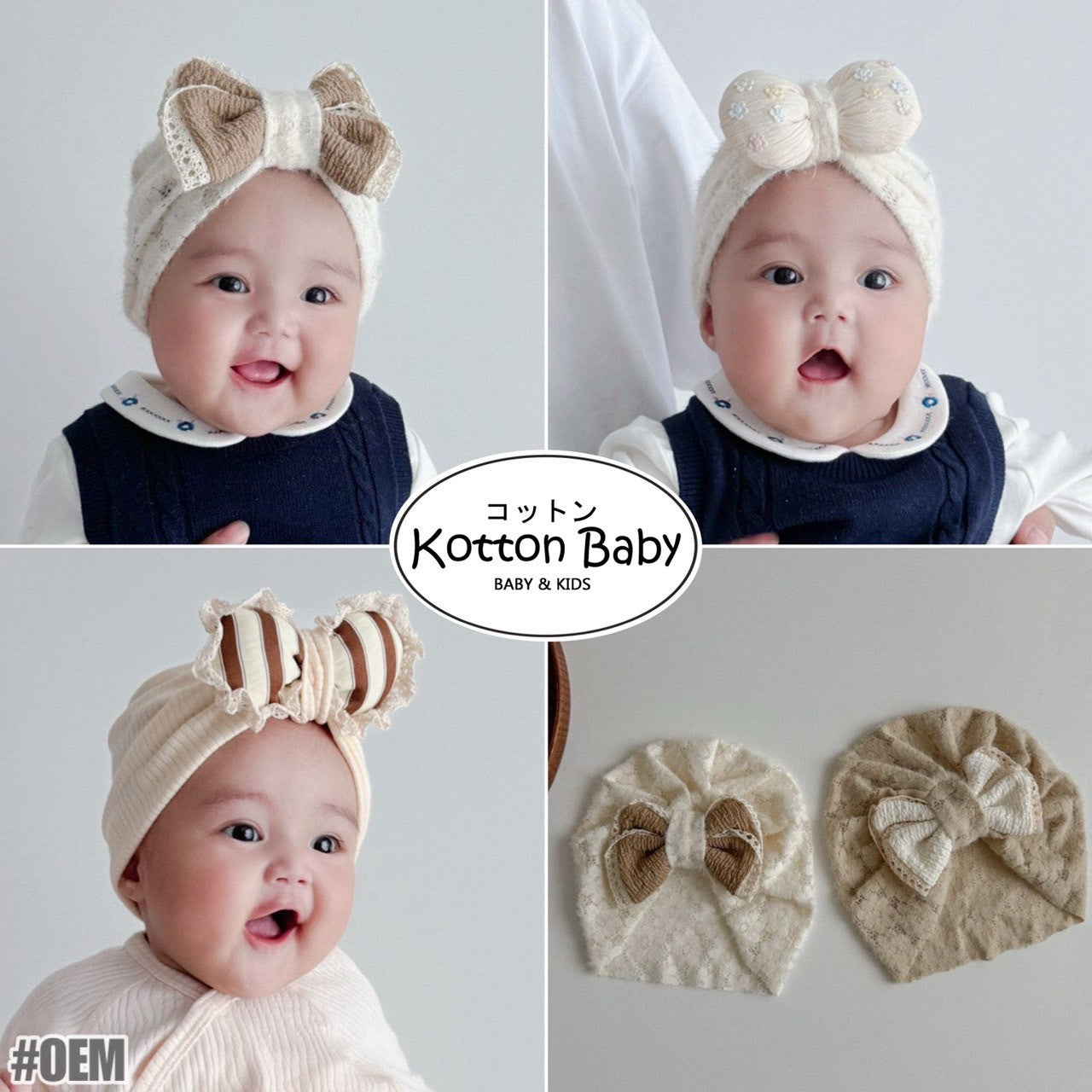 Turban Pita Anak Topi Bandana bayi headband anak perempuan catalog OIMG OEM