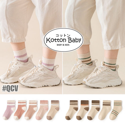 [5 PSG] 1-7 thn | KAOS KAKI BAYI ANAK IMPOR SOCKS LUCU KARAKTER KARTUN UNISEX Catalog QN QCV