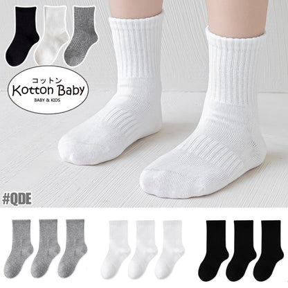 [5 PSG] 3-12 thn | KAOS KAKI ANAK SEKOLAH HITAM PUTIH IMPOR SOCKS LUCU UNISEX Catalog QN QDE