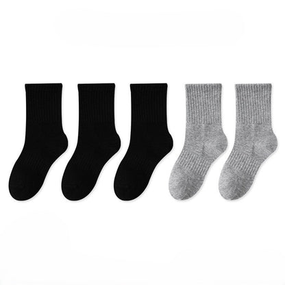 [5 PSG] 3-12 thn | KAOS KAKI ANAK SEKOLAH HITAM PUTIH IMPOR SOCKS LUCU UNISEX Catalog QN QDE