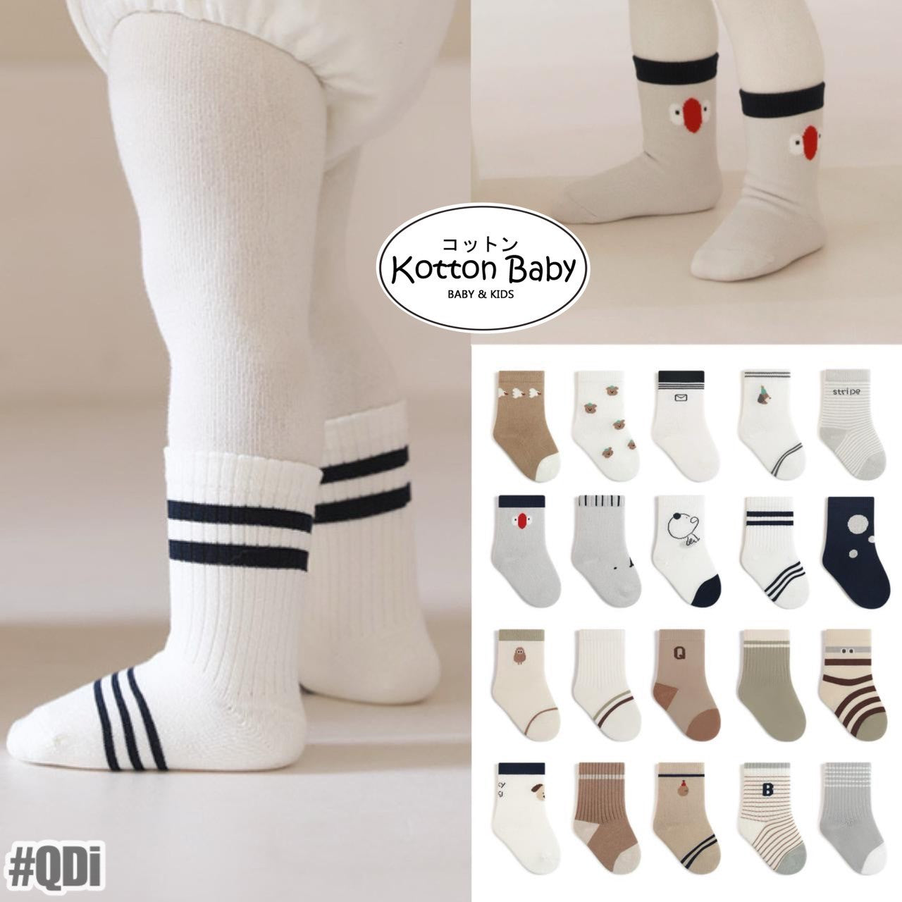[5 PSG] 1-8 thn | KAOS KAKI BAYI ANAK IMPOR SOCKS LUCU KARAKTER KARTUN UNISEX Catalog QN QDi