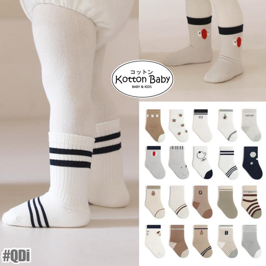 [5 PSG] 1-8 thn | KAOS KAKI BAYI ANAK IMPOR SOCKS LUCU KARAKTER KARTUN UNISEX Catalog QN QDi