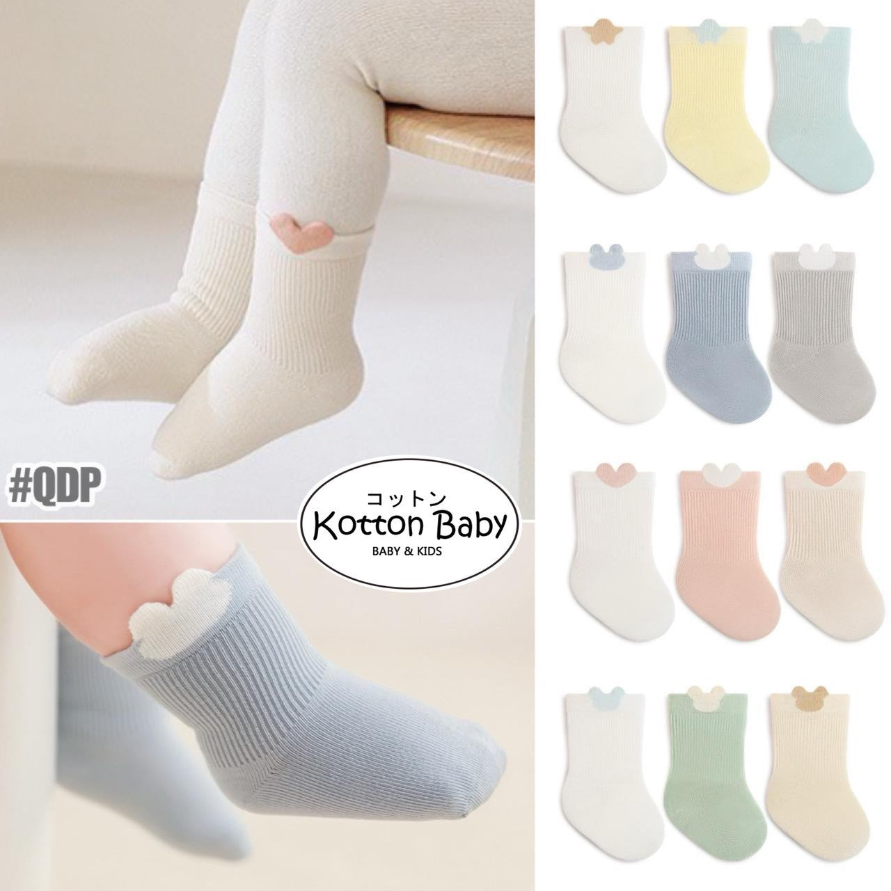 [3 PSG] 0-5 thn | KAOS KAKI BAYI ANAK IMPOR SOCKS LUCU KARAKTER KARTUN UNISEX catalog QN QDP