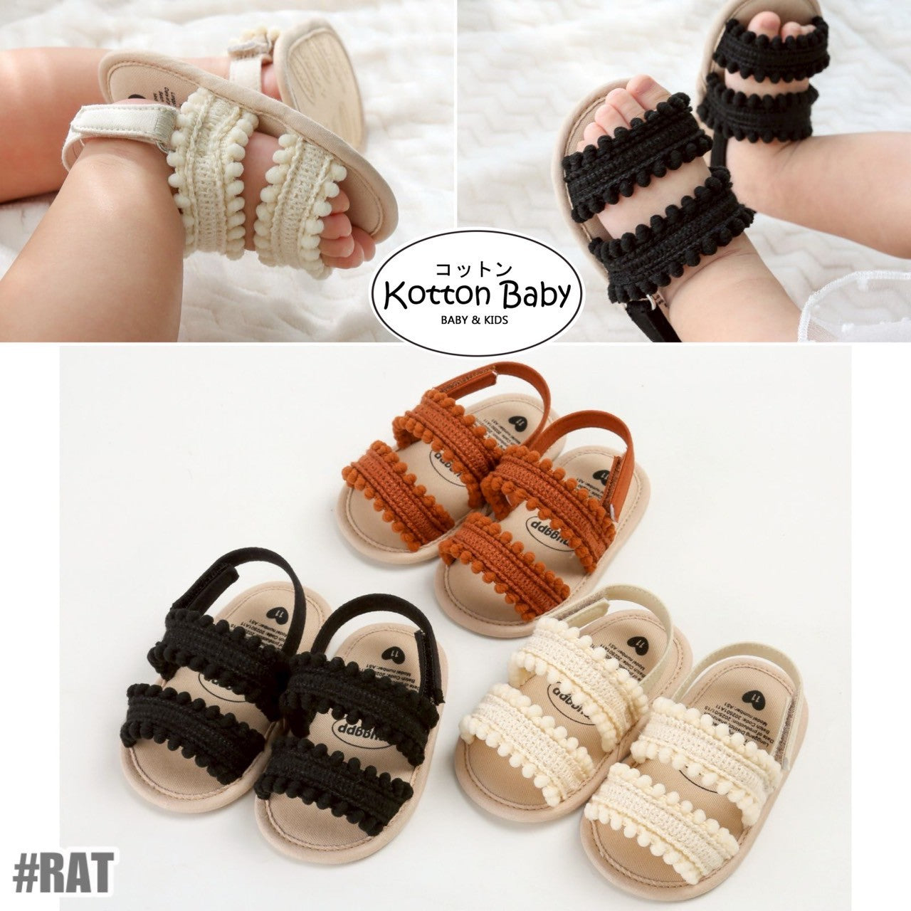 0-18m SEPATU BAYI ANAK SHOES PEREMPUAN CASUAL GAUL CATALOG RMRS RAT