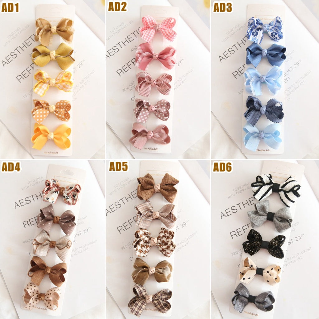 [SALE] (isi 5pcs) Set Jepitan rambut | Pita Rambut | bayi anak bunga import perempuan aksesoris catalog ATSP AD