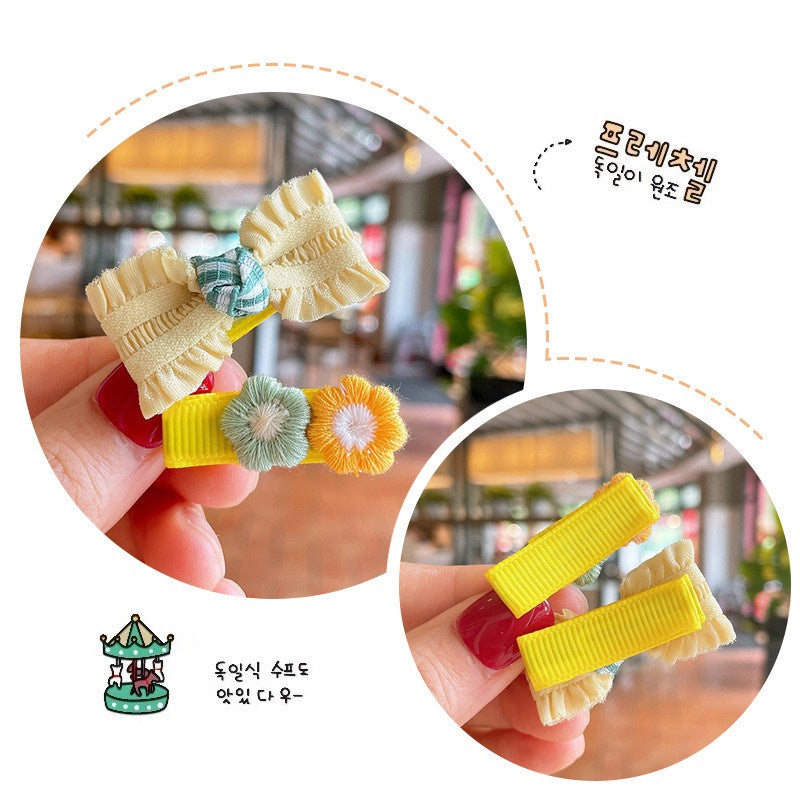 (isi 5pcs) Set Jepitan rambut | Pita Rambut | bayi anak bunga import perempuan aksesoris catalog JYRF FE