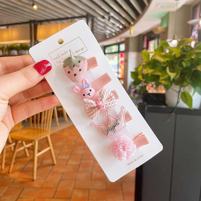 (isi 5pcs) Set Jepitan rambut | Pita Rambut | bayi anak bunga import perempuan aksesoris catalog JYRF FE