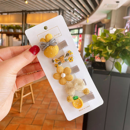 (isi 5pcs) Set Jepitan rambut | Pita Rambut | bayi anak bunga import perempuan aksesoris catalog JYRF FE