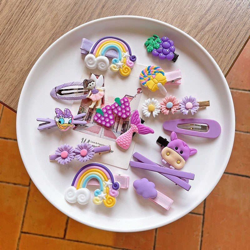 (isi 14pcs) Set Jepitan rambut | Pita Rambut | bayi anak bunga import perempuan aksesoris catalog JYRF FA