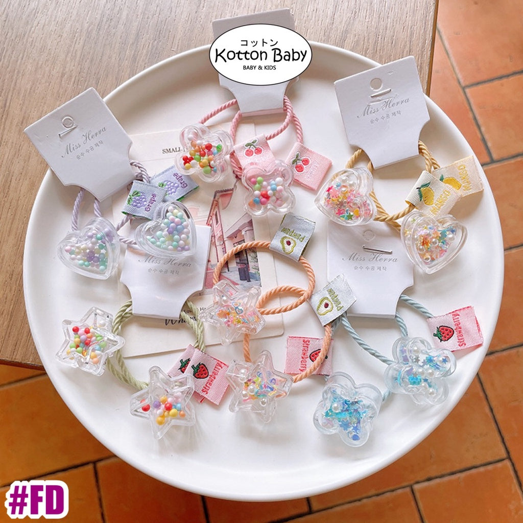 (1psg) Set Ikat rambut | Pita Karet Rambut | bayi anak import perempuan aksesoris catalog JYRF FD