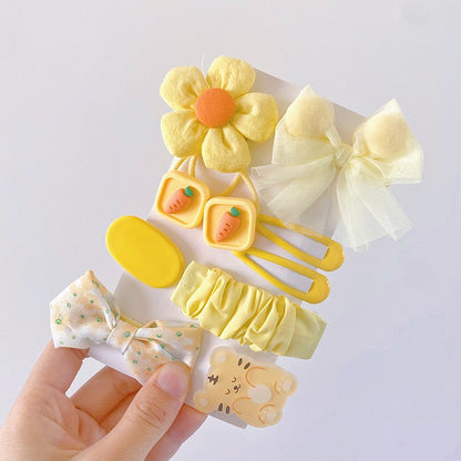 (isi 10pcs) Set Jepitan Ikat rambut | Pita Karet Rambut | bayi anak bunga import perempuan aksesoris catalog JYRF FG