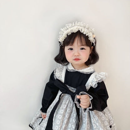 Bando Lace Princess Anak Bow | Mahkota Bandana Pita Rambut Aksesoris Kepala | premium import perempuan catalog WGEP PB