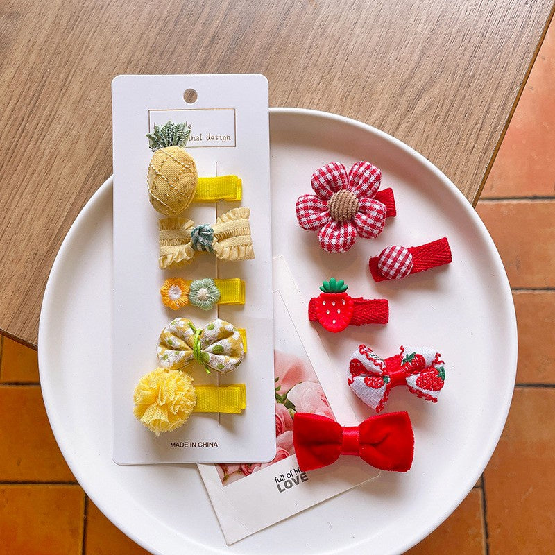 (isi 5pcs) Set Jepitan rambut | Pita Rambut | bayi anak bunga import perempuan aksesoris catalog JYRF FE