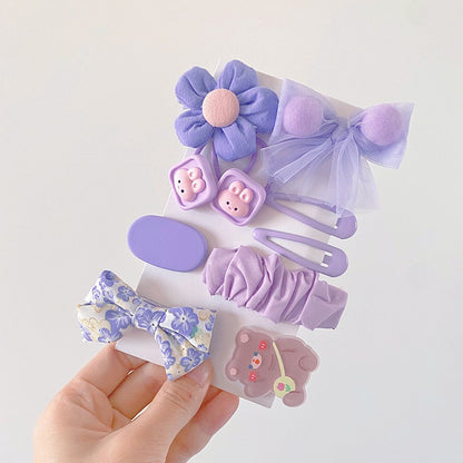 (isi 10pcs) Set Jepitan Ikat rambut | Pita Karet Rambut | bayi anak bunga import perempuan aksesoris catalog JYRF FG