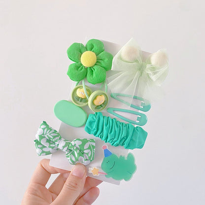 (isi 10pcs) Set Jepitan Ikat rambut | Pita Karet Rambut | bayi anak bunga import perempuan aksesoris catalog JYRF FG
