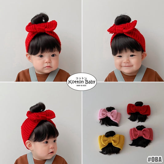 0-3 thn || Bandana Wig Korea Poni Rambut Palsu Topi Cepol Bayi Newborn Anak Catalog OIMG OBA