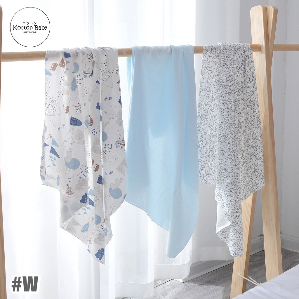 [80x80] Kain Bedong Katun Bayi | Baby Swaddle Muslin Cotton | Selimut Bayi Catalog NMD W