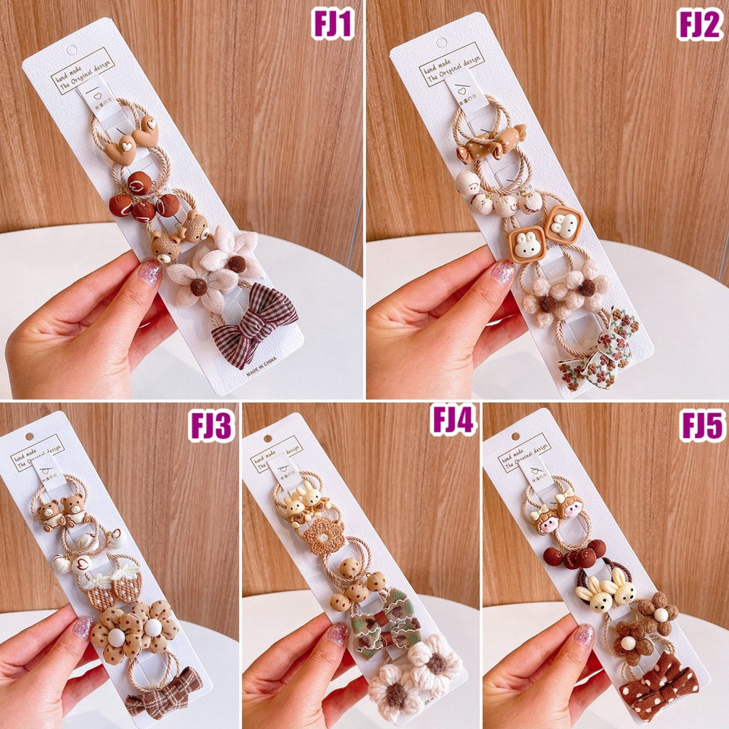 (isi 10pcs) Set Ikat rambut | Pita Karet Rambut | bayi anak import perempuan aksesoris catalog JYRF FJ