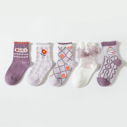 [5 PSG] 1-12 thn | KAOS KAKI BAYI ANAK IMPOR SOCKS LUCU KARAKTER KARTUN UNISEX QN QBO