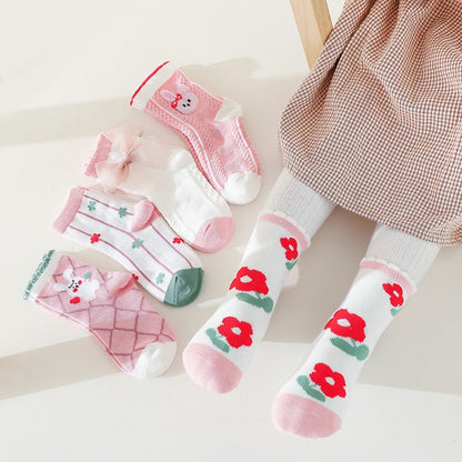 [5 PSG] 1-12 thn | KAOS KAKI BAYI ANAK IMPOR SOCKS LUCU KARAKTER KARTUN UNISEX QN QBO