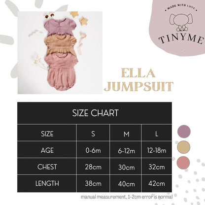 TINYME 0-18bln JUMPER RUFFLE BASIC BAYI | JUMPSUIT ROMPER BAJU PAKAIAN ANAK BABY catalog TMTM ELLA
