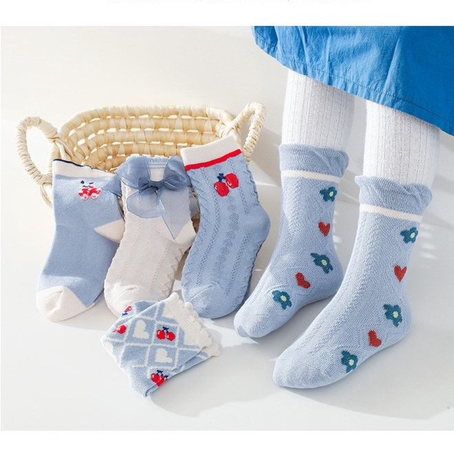 [5 PSG] 1-12 thn | KAOS KAKI BAYI ANAK IMPOR SOCKS LUCU KARAKTER KARTUN UNISEX QN QBO
