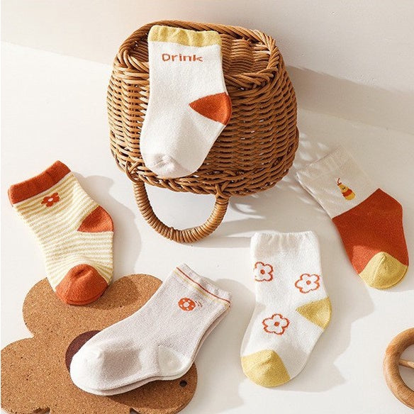 [SALE] [5 PSG] 0-8 thn | KAOS KAKI BAYI ANAK IMPOR SOCKS LUCU KARAKTER KARTUN UNISEX QN QBR