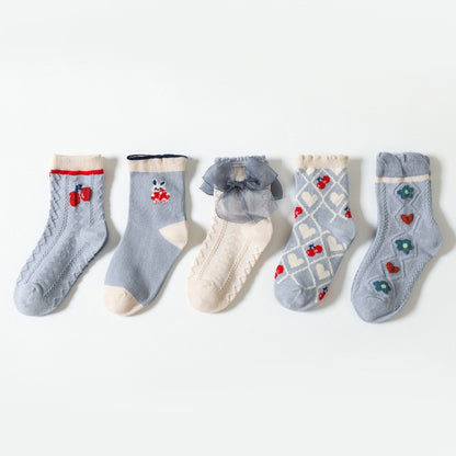 [5 PSG] 1-12 thn | KAOS KAKI BAYI ANAK IMPOR SOCKS LUCU KARAKTER KARTUN UNISEX QN QBO