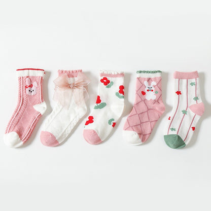 [5 PSG] 1-12 thn | KAOS KAKI BAYI ANAK IMPOR SOCKS LUCU KARAKTER KARTUN UNISEX QN QBO