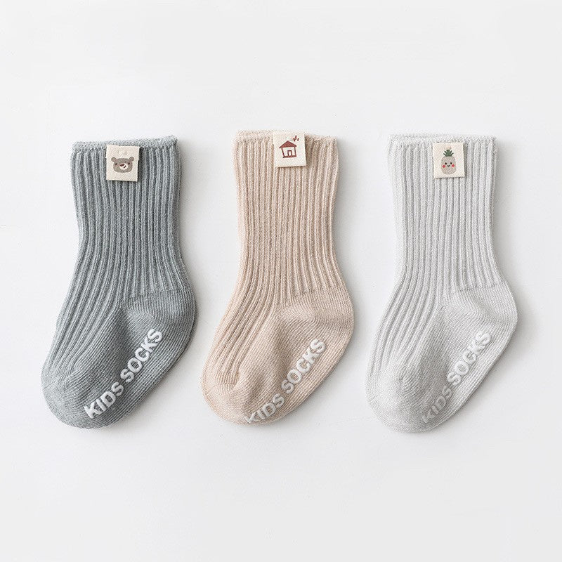 [3 PSG] 0-3 thn | KAOS KAKI BAYI BASIC ANAK IMPOR SOCKS LUCU KARAKTER KARTUN UNISEX Catalog QN QBV