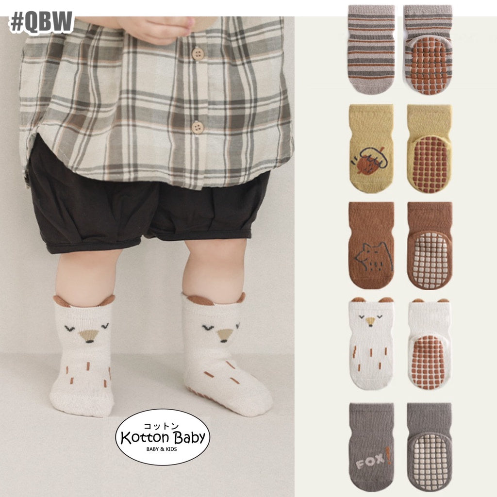 0-3 thn | KAOS KAKI BAYI ANAK IMPOR NEWBORN SOCKS LUCU KARAKTER KARTUN catalog QN QBW