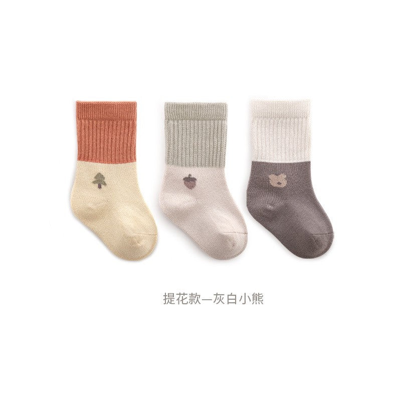 [3 PSG] 0-3 thn | KAOS KAKI BAYI BASIC ANAK IMPOR SOCKS LUCU KARAKTER KARTUN UNISEX Catalog NMBB FL