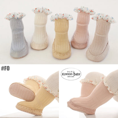0-2 thn KAOS KAKI RUFFLE LACE ANTI SLIP PREWALKER SEPATU BAYI ANAK SHOES catalog NMBB FO
