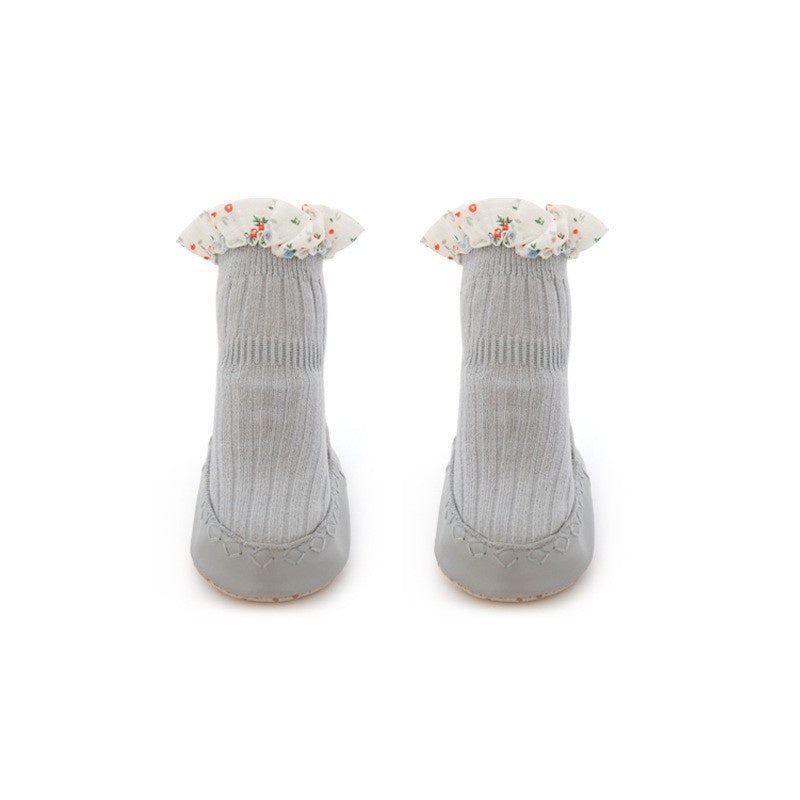 0-2 thn KAOS KAKI RUFFLE LACE ANTI SLIP PREWALKER SEPATU BAYI ANAK SHOES catalog NMBB FO